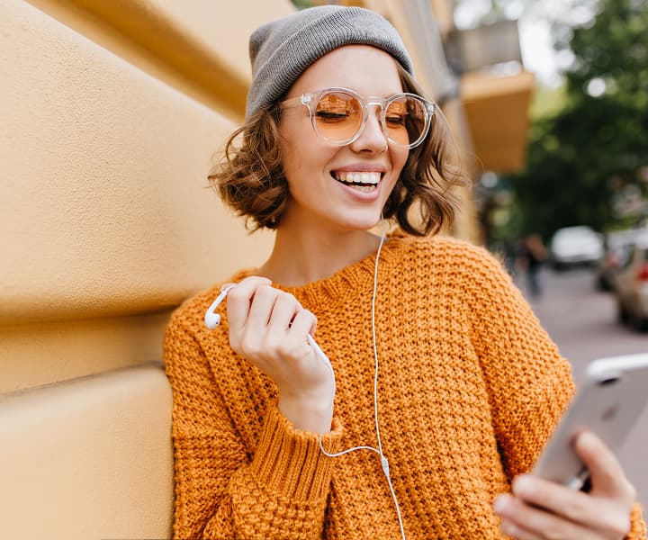 Woman taking online courses